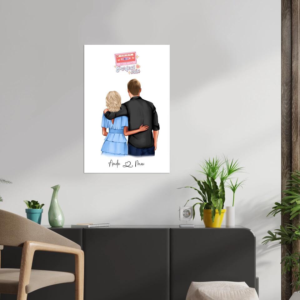 Love Klebe-Poster für Paare