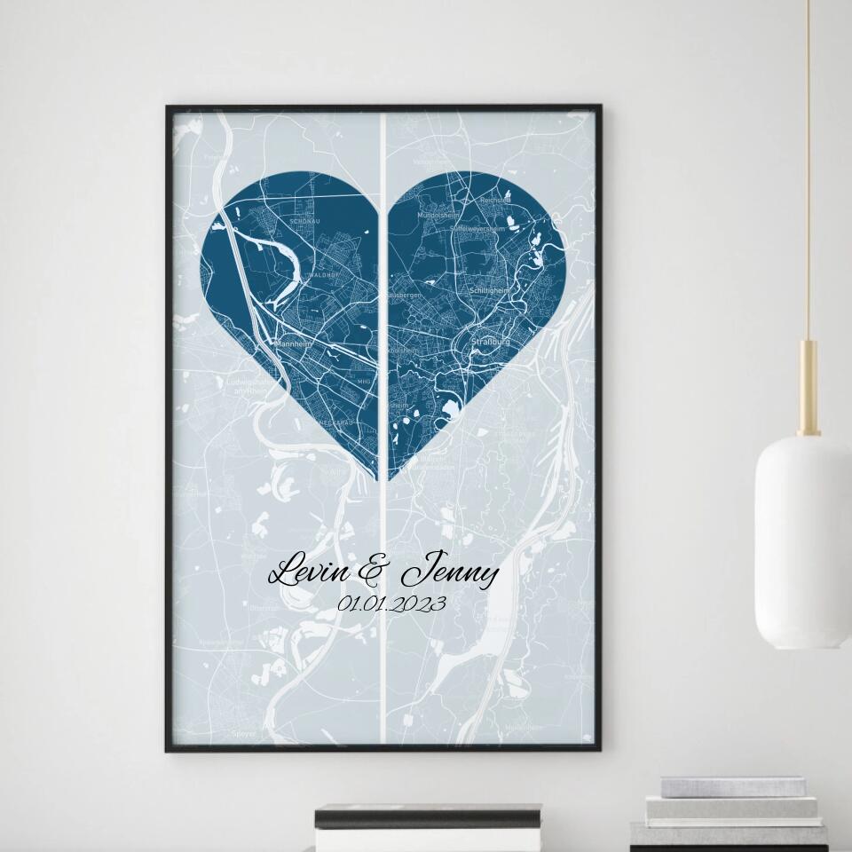 Karten Poster Separated Love - Minimalistic