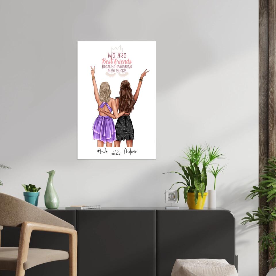 Peace Klebe-Poster für beste Freunde