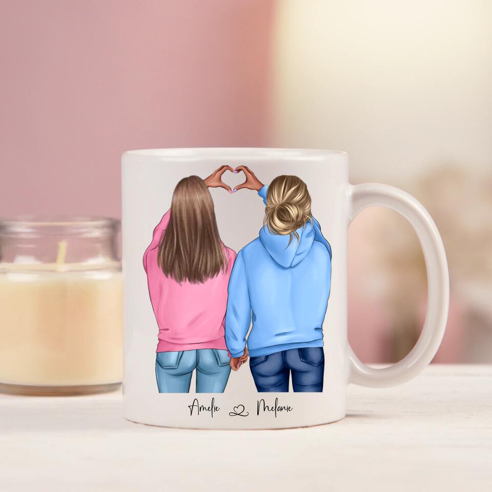 Heart Tasse für beste Freunde