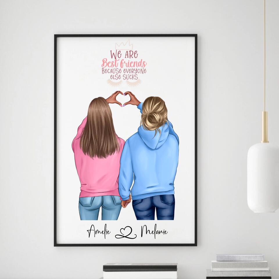 Heart Poster für beste Freunde